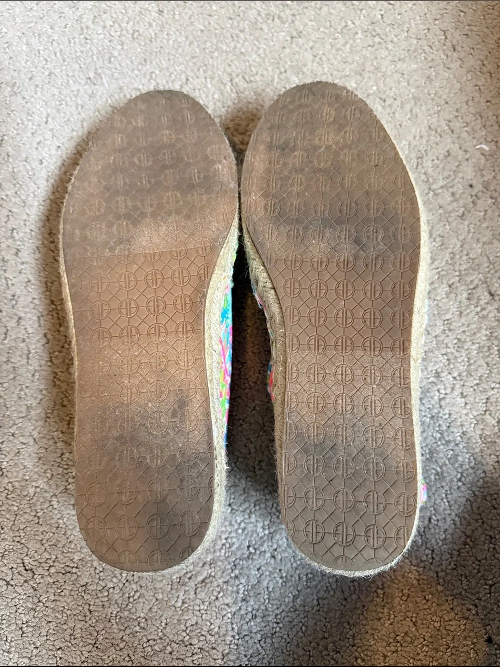 Lilly Pulitzer Green Pink Blue Floral Canvas Espadrilles